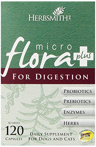 Herbsmith Microflora Plus – Dog Digestion Aid –Probiotics and Digestive Enzymes for Dogs – Prebiotic for Dogs – 120 Capsules - Thumbnail 4
