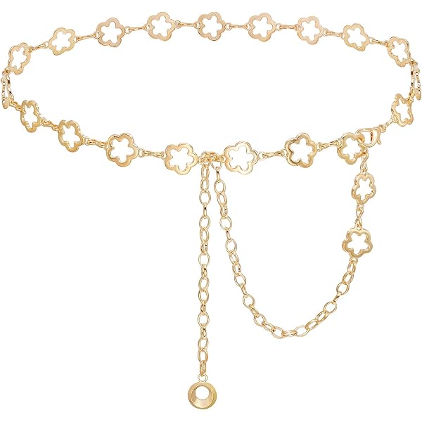 Glamorstar Hollow Flower Belt for Women Waist Chain Belts  display picture 3