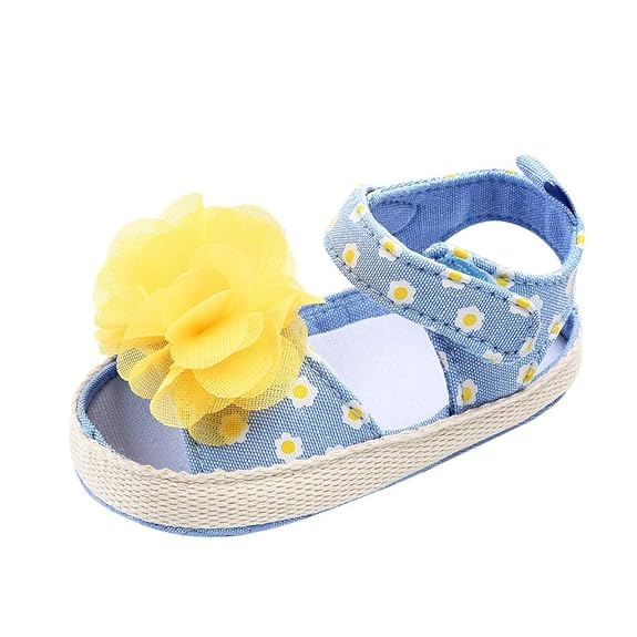 Babyschuhe,SANFASHION Neugeborenes Baby Mädchen Jungen Blumendruck Cute Anti-Slip Erste Wanderer Sandalen Schuhe