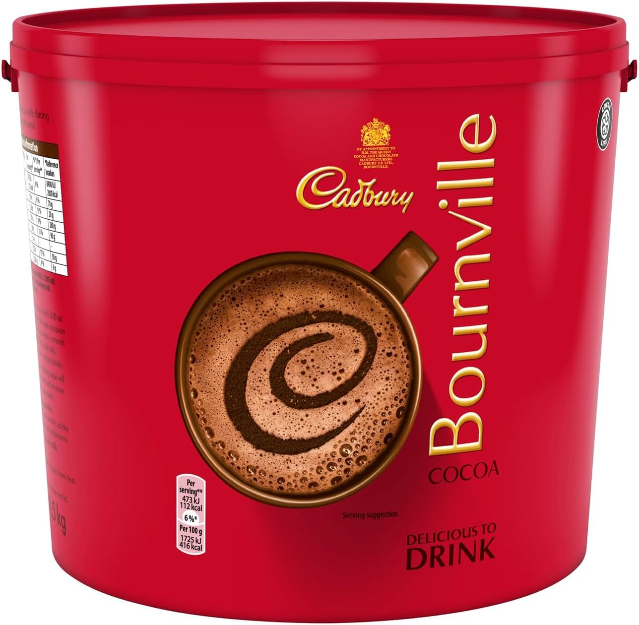 Cadbury Bournville Cocoa, Ideal for Easter Baking & Drinking, Approximately 375 Servings, 1.5 kg (Pack of 1)