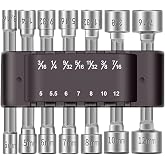 14 Piece Socket Set Made With Chromium Vanadium Steel For Heavy-Duty For IMPACT Tasks And 6.35mm Hex Shank Mounting