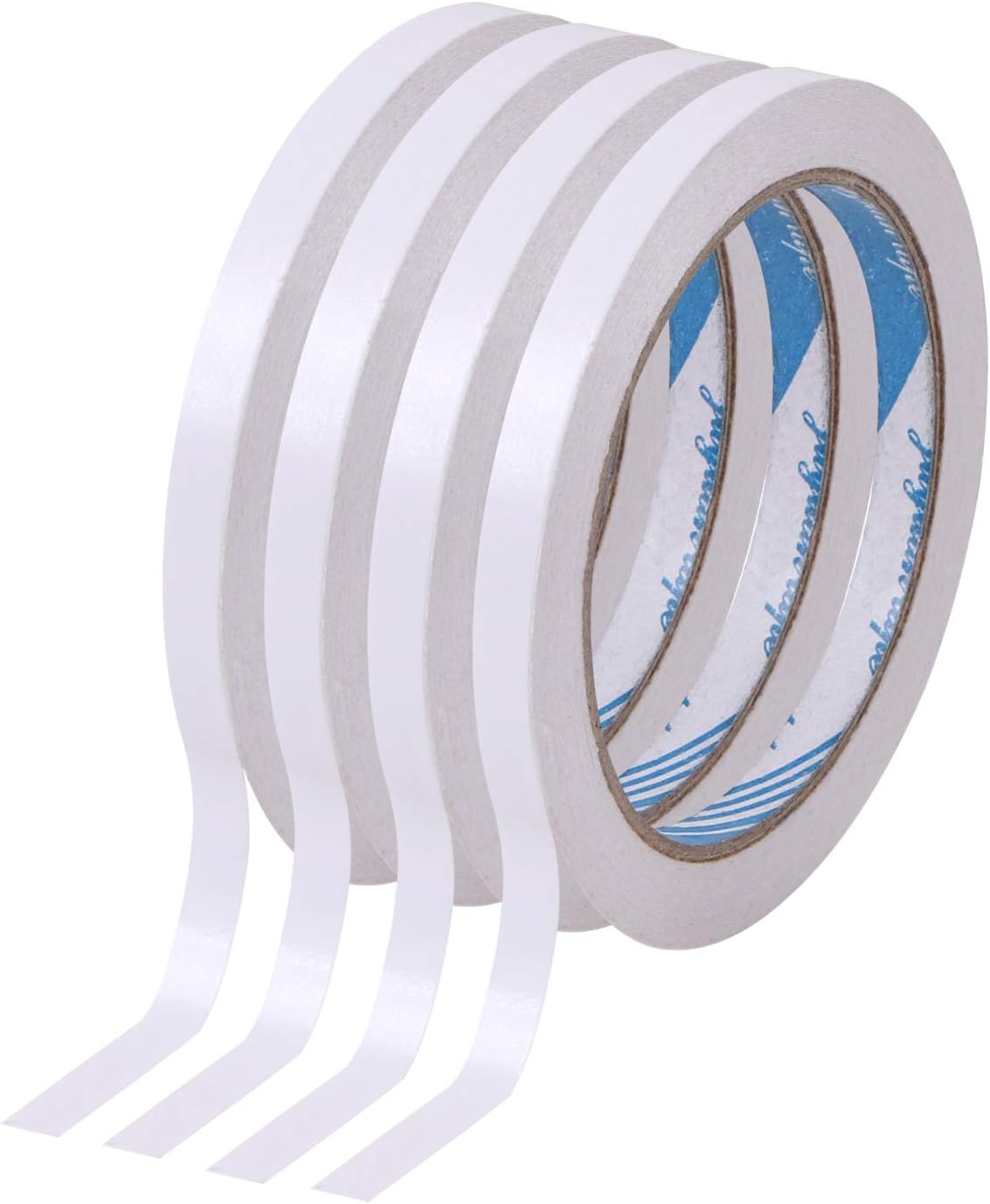 4 Rolls Double-Sided Tape Adhesive Sticky Tapes for Scrapbooking Photos, Invitation Cards, Paper - Image 4