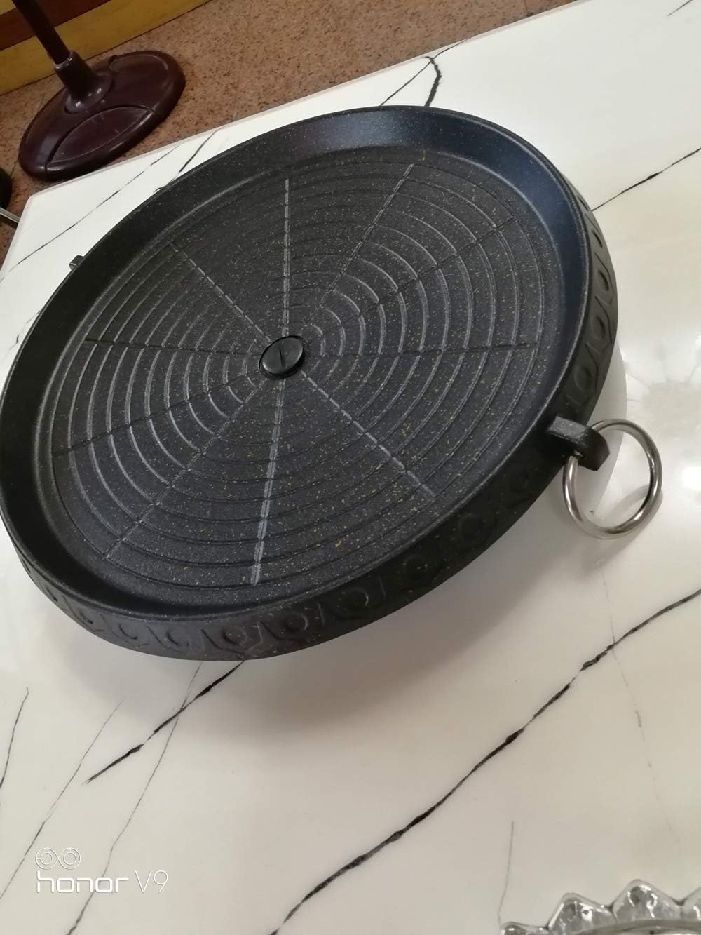 CHYIR Korean-Style Barbecue Pan with Maifan Stone Coated Surface Non-Stick Smokeless Outdoor Indoor Grill Stovetop Plate - Image 4