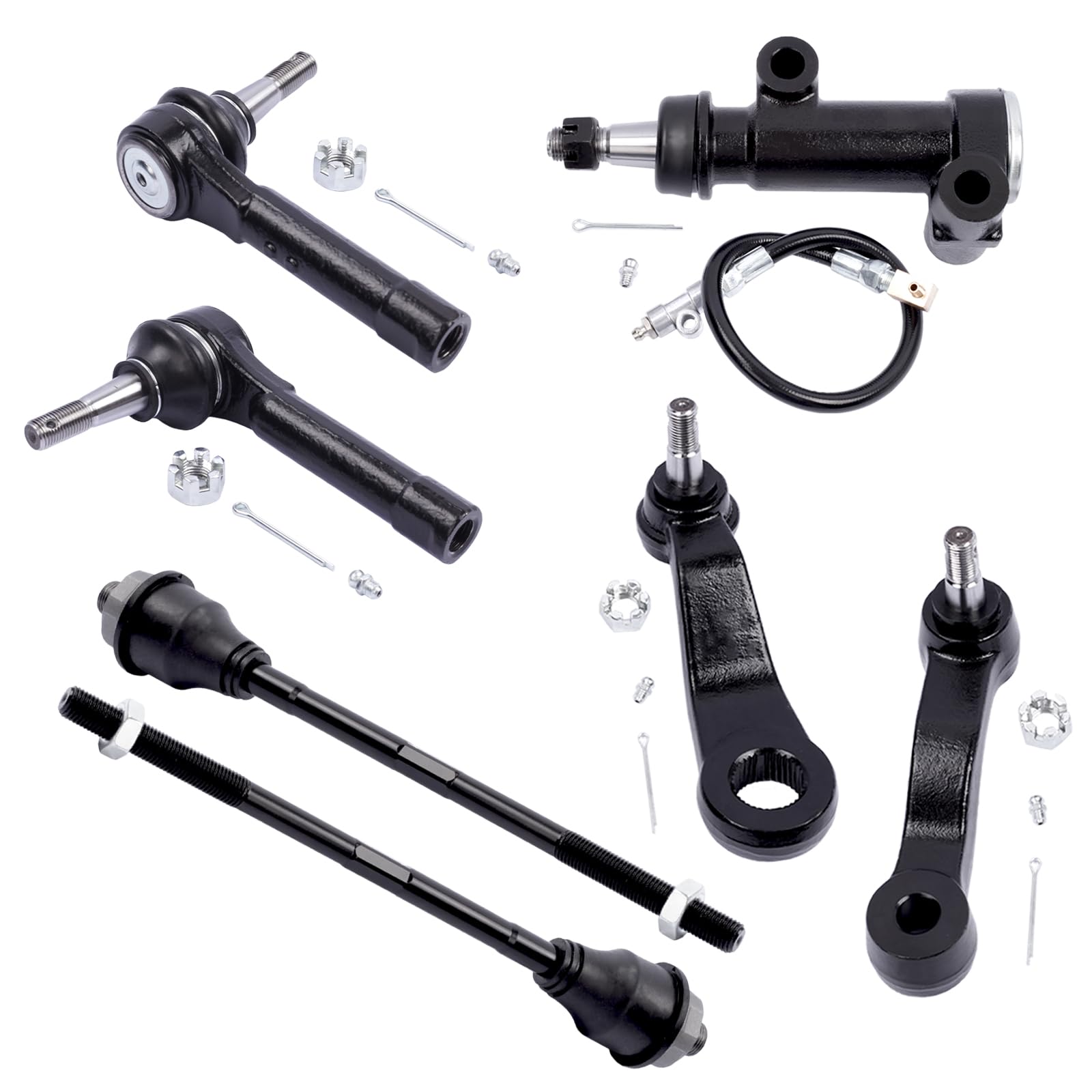 Photo 1 of 7pc Front Inner Outer Tierod Pitman Idler Arm Replacment for Chevy Silverado Sierra 1500 4WD, Tahoe 4.8L & 5.3L V8