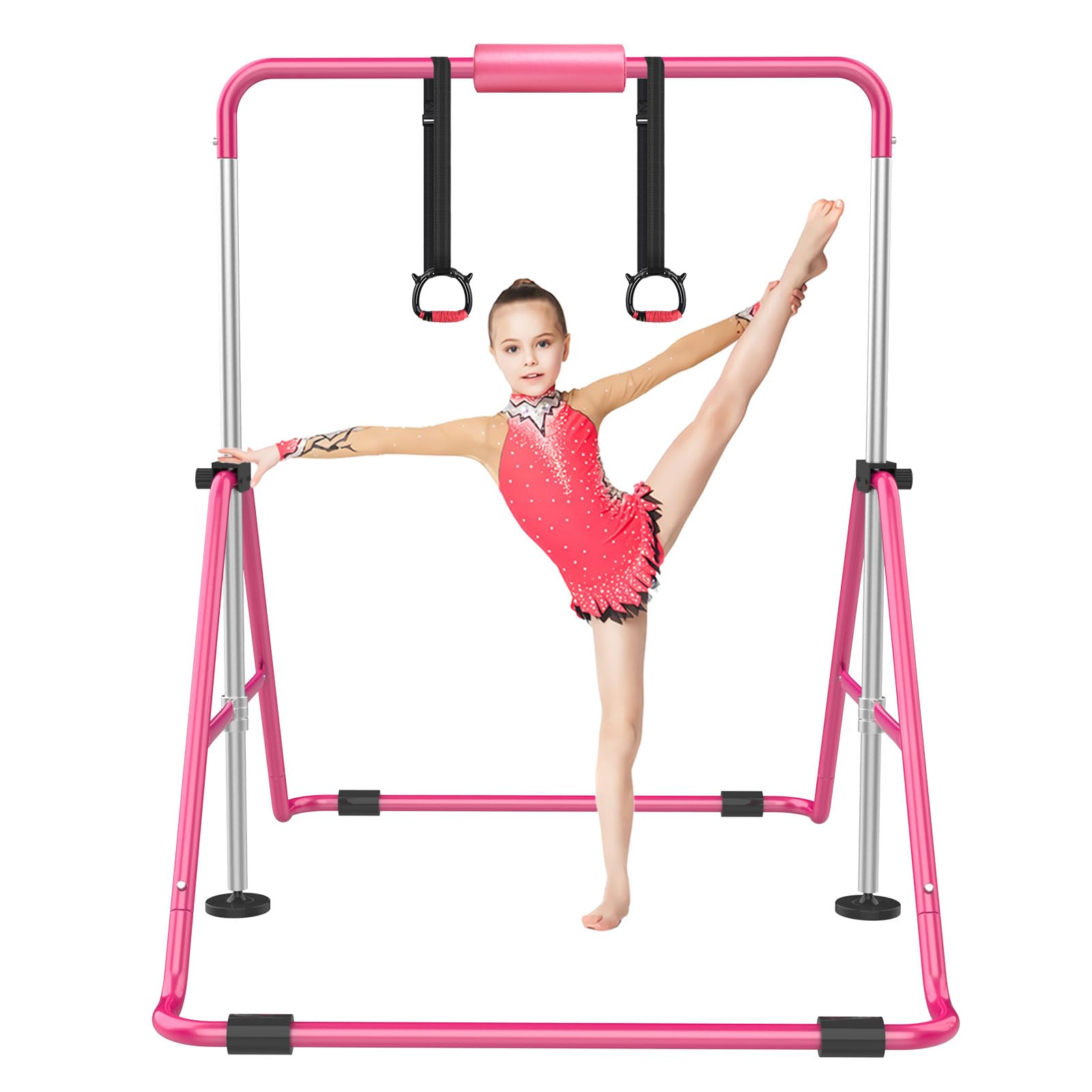 Photo 1 of RINREA Gymnastic Bars for Kids with Adjustable Height, Folding Gymnastic Training Kip Bar, Expandable Horizontal Bar for Home