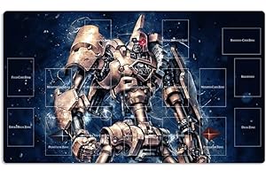 Mlikemat New Playmat Ancient Gear Golem TCG CCG Trading Card Game Mat with Zones + Free Bag (ZD039-284-A)
