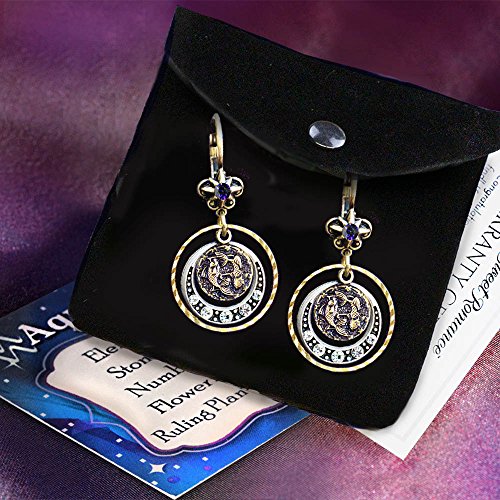 Virgo Zodiac Sign Astrology Earrings - August and September Birthday Gifts - Thumbnail 4
