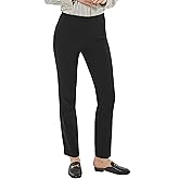 May You Be Women’s Super Stretch Straight Fit Comfy Pull-On Business Casual Pants