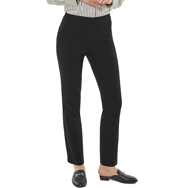 matty m ladies pull on dress pant Matty M Women's Pull On Straight Leg Office Pants