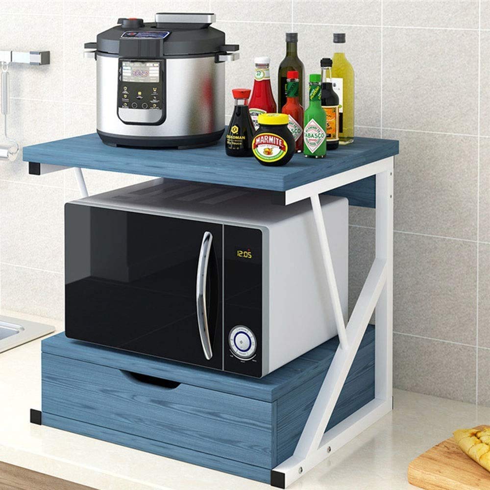 Buy Kixre Kitchen Microwave Stands with Storage and Drawers, Wood Oven