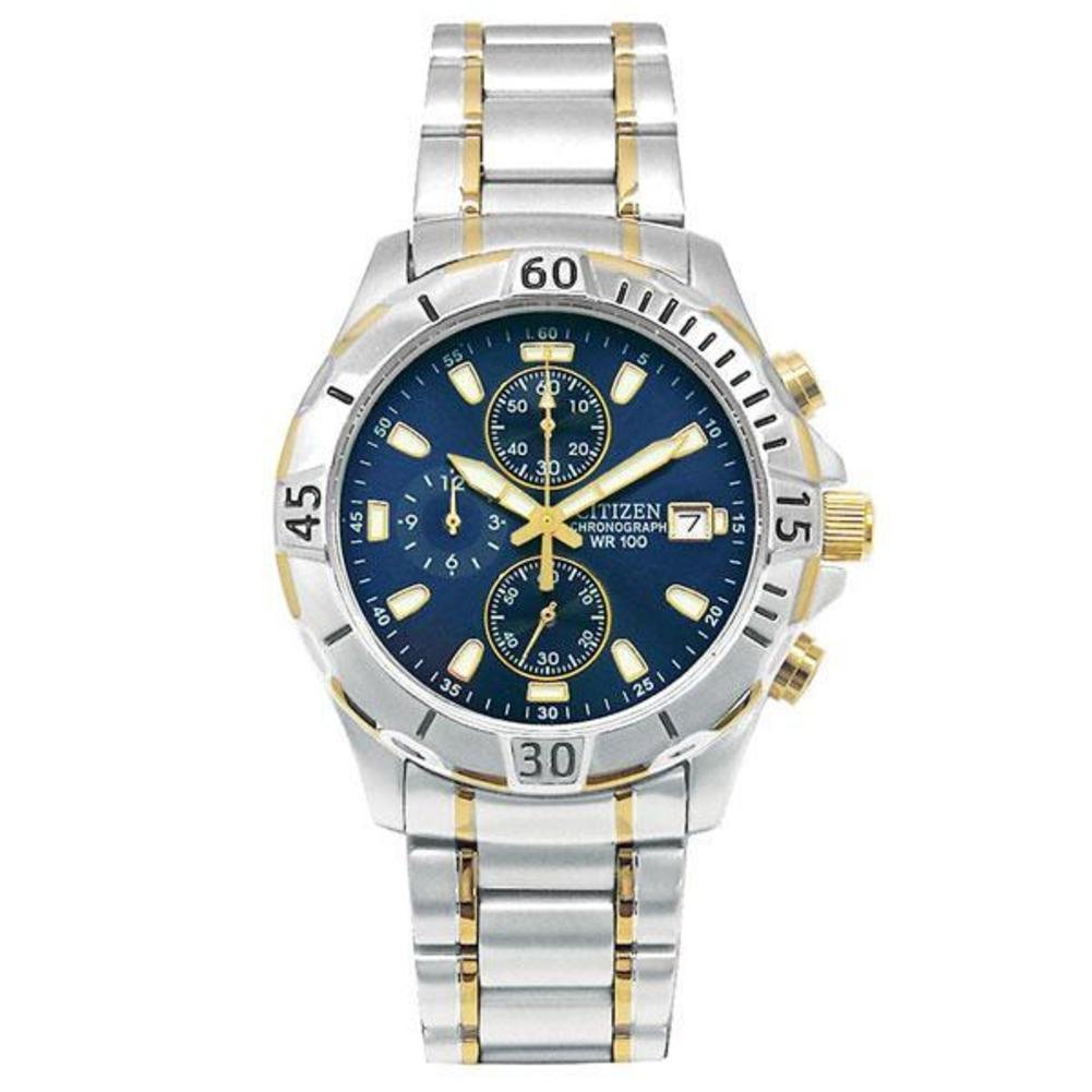 CITIZEN Reloj clásico de cuarzo para hombre de 41 mm de acero inoxidable AN3394-59L
