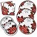 Gift Boutique Plates and Napkins Set Serves 50 Includes 50 Paper Dinner Plates 50 Dessert Plates and 50 Luncheon Napkin for Christmas Party Holiday Disposable Dinnerware Table Pack Made in USA