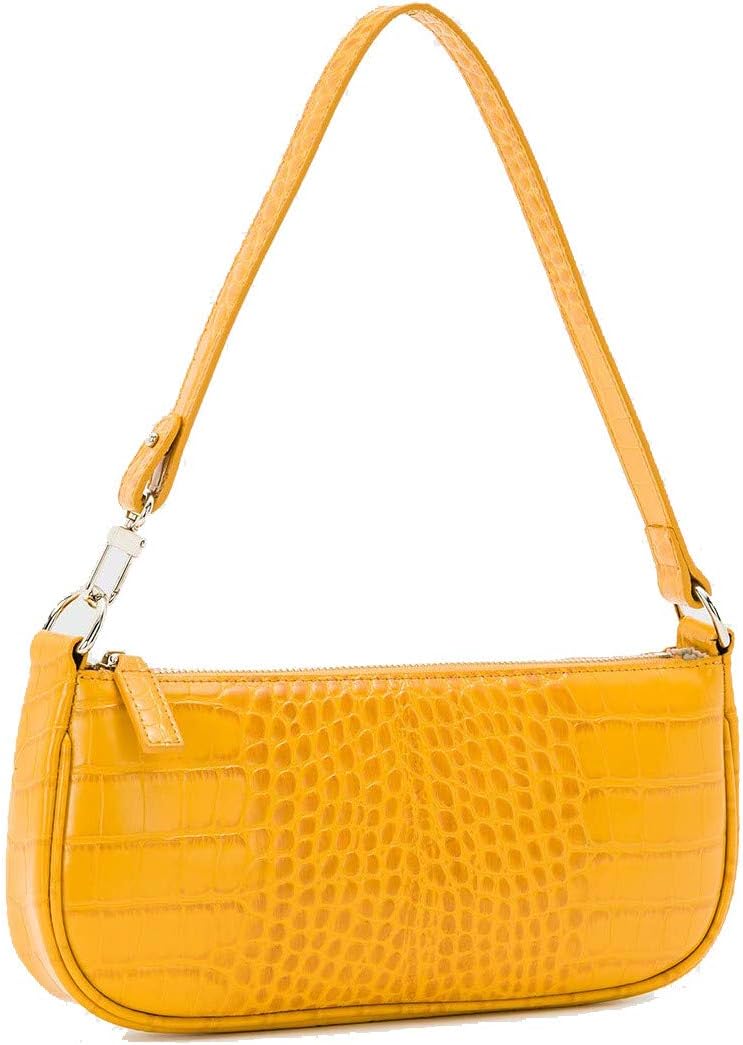 Barabum Retro Classic Crocodile Pattern Clutch Shoulder Bag with Zipper Closure for Women