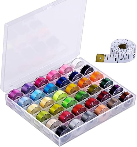WANWEIGOU 36 Piezas Hilos Maquina Coser Bobinas y Hilo con ...