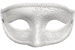 Aqearl Masquerade Mask for Women Men Shiny Venetian Halloween Masks for Party Prom Ball Costume Mask