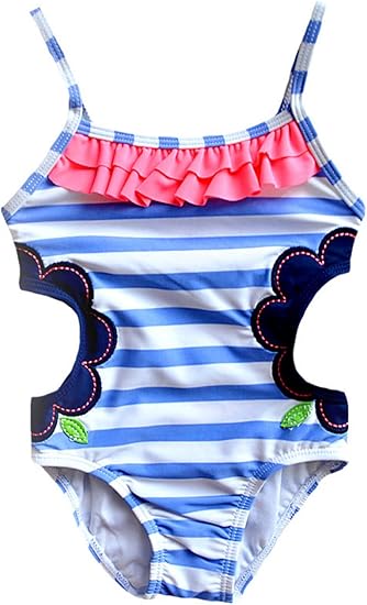 Amazon アンジュココ キッズ 女の子 ベビー 水着 ワンピース フリル プール 海 ビーチ 旅行 スイミング 水着 通販