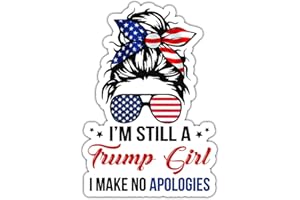 VOTANTA 3 Pcs/Pack - I'm Still a Trump Girl I Make No Apologies Sticker, Trump Girl Messy bun Sticker for Car Bumper Laptop Bottle Helmet Wall Window Sticker 3"x4" A1-28062141