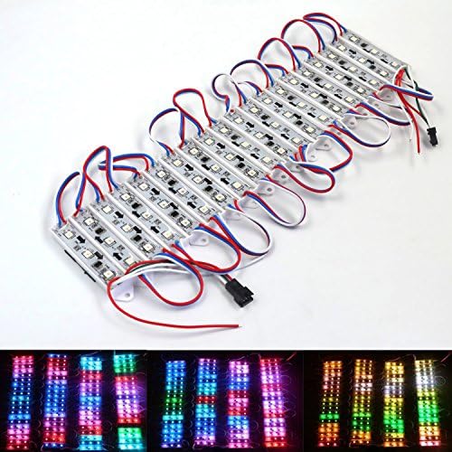 HKBAYI 20PCS/String Super Bright Addressable WS2811 IC DMX 3LED SMD 5050 RGB LED Pixel Digital Pixel Waterproof Module String Lights DC 12V (20pieces)