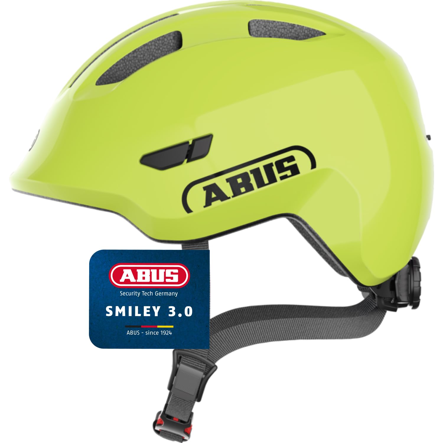 ABUS Smiley 3.0 children's helmet - bike helmet with a low fit, child-friendly designs & space for a pigtail - for girls and boys