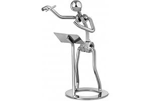 Broadway Gift Orchestra Conductor Silver Tone 7 inch Table Metal Decorative Musician Tabletop Figurine