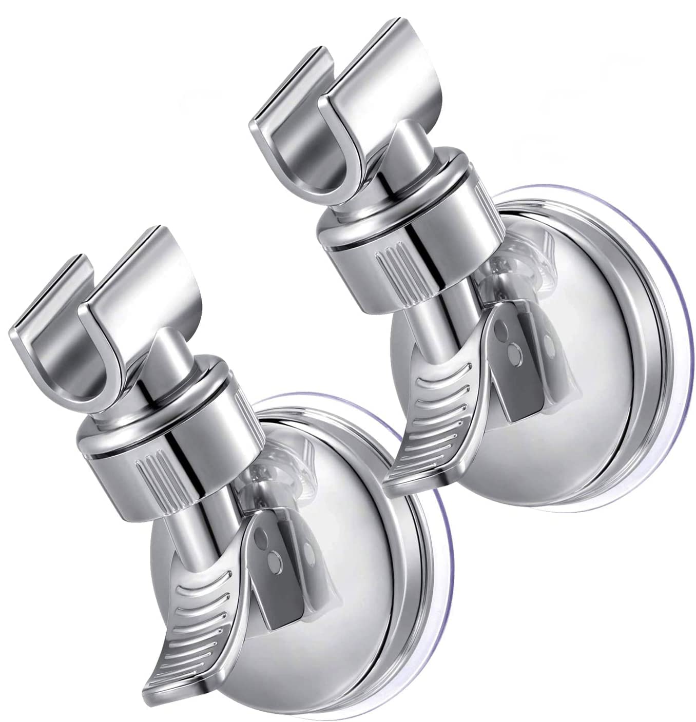 Rmolitty Handheld Shower Head Holder, Adjustable 360°Rotation Bathroom Wall Suction Cup (2PCS)