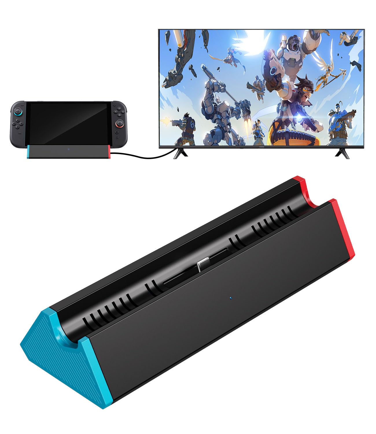 Antank Dock Station for Nintendo Switch 2/OLED/1, Portable Switch 2 TV Docking Station Replacement with 4K@60Hz HDMI Adapter/2 USB Port/Type C Port