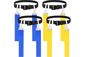 DkOvn Flag Football Belt, 2pcs Adjustable Flag Football Belt with Belt and Flags, for Youths, Adults