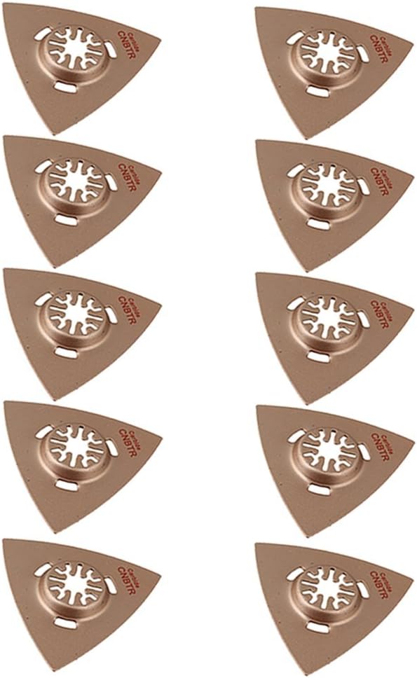 CNBTR Oscillating Multitool Triangle Carbide Rasp Saw Blades 80mm for Grinding Stone Set of 10