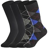 BONANGEL Thin Merino Wool Socks for Men, Mens Black Winter Thermal Wool Dress Crew Hiking Socks