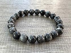 Black Labradorite Crystal Bead Bracelet