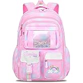 Schxuw Kids backpacks for girls, bookbag for girls backpack back to school supplies for Kid, school backpack for girl Elementary School Student(Pink Single Bag)