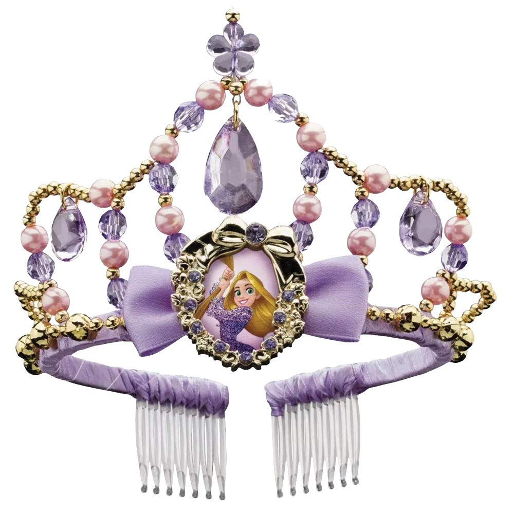 Disguise Disney Princess Rapunzel Tiara for Kids, Official Disney, Sparkly Princess Tiara with Rapunzel Cameo Design, Easy to Wear, Ideal for Halloween or Carnival