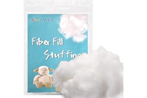NOVWANG 3.5oz Premium Polyester Fiber Fill, High Resilience for Stuffed Animal Crafts, Pillow Filling, Washable, White, 100g/3.5oz, Square