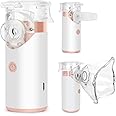 ASOMI Portable Nebulizer, Ultrasonic Mesh Nebulizer with Two Working Modes, Rechargeable Nebulizer of Cool Mist, Nebulizer Machine for Adults & Kids (Pink)