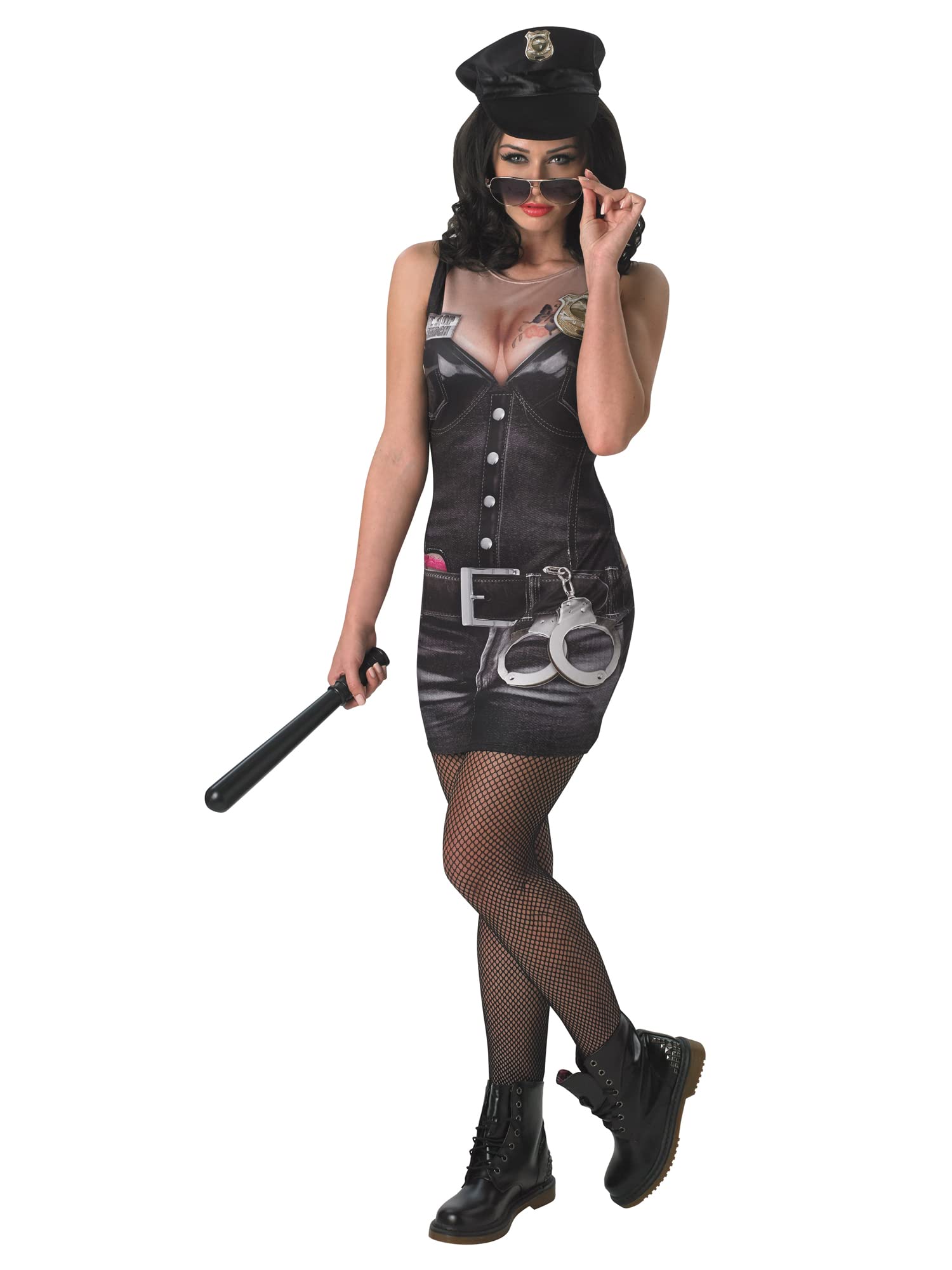 Rubies Official Unisex Real Appeal Sergeant Stop and Search Stag Hen Night Saucy Fun Sexy, Adult Costume - Large UK 16-18 Halloween