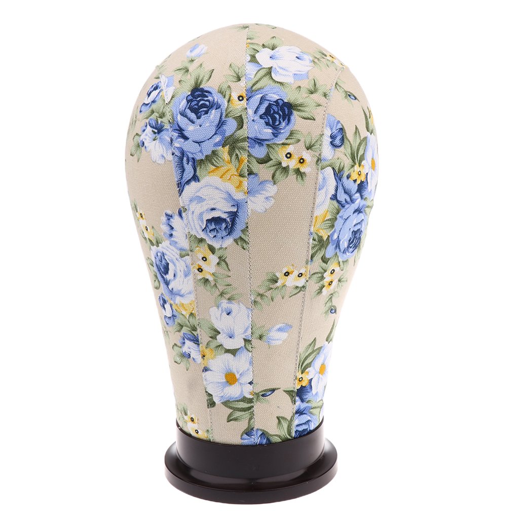 22 Inch Cork Mannequin Head Block, Wig Hat Glasses Display Stand Holder Manikin Head, for Hair Extension Making