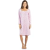 Casual Nights Women's Elegant Nightgown Long Sleeve Sleepwear Night Gown For Mom