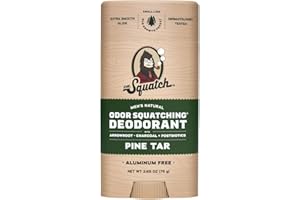 Dr. Squatch Natural Deodorant for Men – Pine Tar – Odor-Squatching Men's Deodorant Aluminum Free (2.65 oz)
