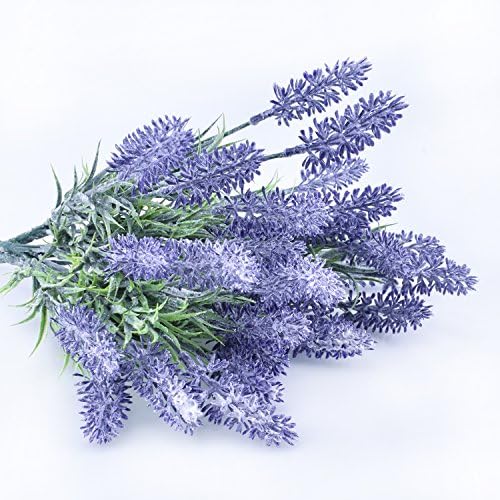 Katosca Artificial Lavender Flowers, Fake Plant Purple Lavender for Home Party Wedding Decor 4 Bundles Table Centerpieces