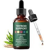 Thyroid Support Drops - Liquid Drops Formula with Selenium, Iodine, Ashwagandha &amp; Zinc for Energy &amp; Metabolism Support, Berry Flavor, 4 fl oz