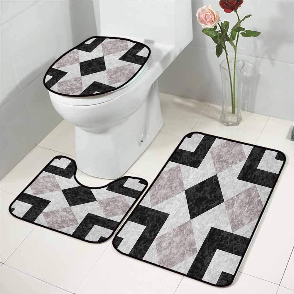Marble Floor Carpet Bath Mat for Bathroom Sink Toilet
