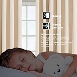 AMEHA Blackout Eyelet Curtains 66x72 In Cream Thermal Insulated 2 Panels view 7