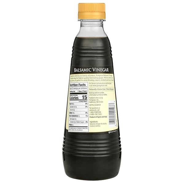 POMPEIAN GOURMET BALSAMIC VINEGAR – 16 FL OZ, 473 ML – VINEGAR FOR COOKING – SWEET AND TANGY FLAVOR FOR SALAD DRESSINGS, MARINADES, AND SAUCES