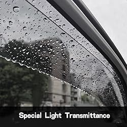 Wensdy 4pcs Side Window Wind Deflector Out-Channel