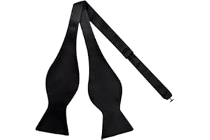 Alizeal Mens Solid Self Bow Tie Jacquard Woven Bowtie for Men Tuxedo