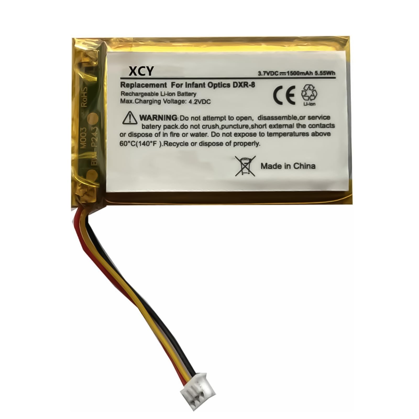 Photo 1 of ?? 1500mAh Replacement Battery for Infant Optics DXR-8 Baby Monitor Battery Sp 803048 3.7V Lithium-ion Rechargeable