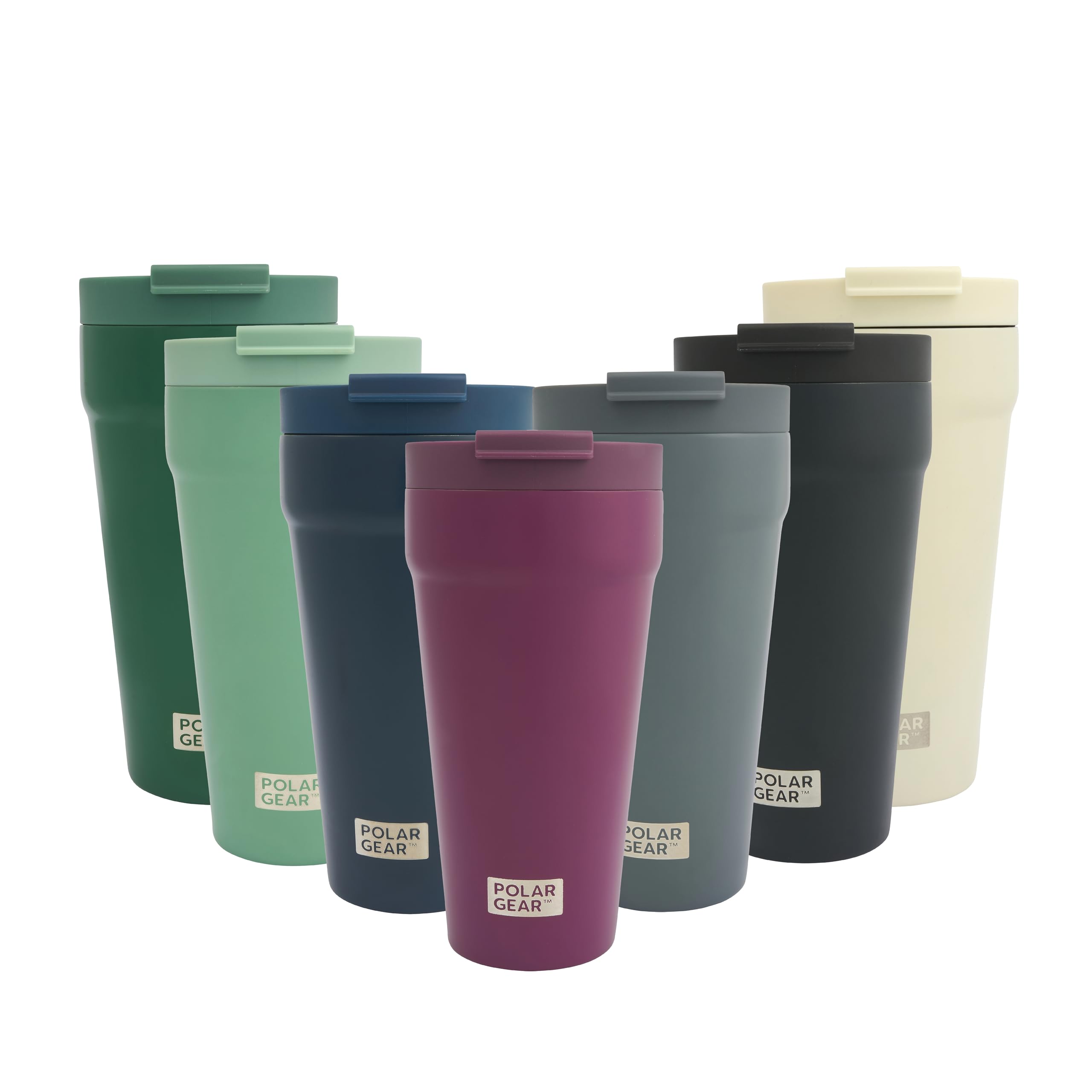 Polar Gear Coffee Cup Travel Mug, 470ml Large Mug, Insulated Cup with Leakproof Screw Closure Lid, 304 Stainless Steel Double Walled Travel Mug, Reusable Coffee Cups (Grape)
