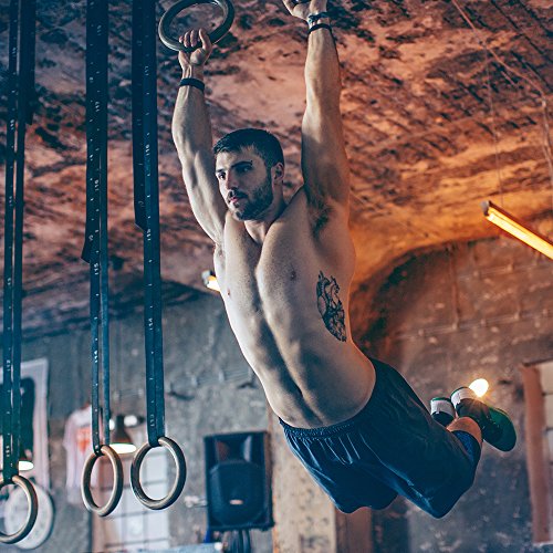 Synergee Wood Olympic Gymnastics Rings 1" Grip with Adjustable Straps