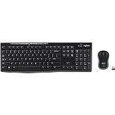 Logitech MK270 Full Size Wireless Keyboard and Mouse Combo - Black | Full size keyboard with spill-resistant design, compact