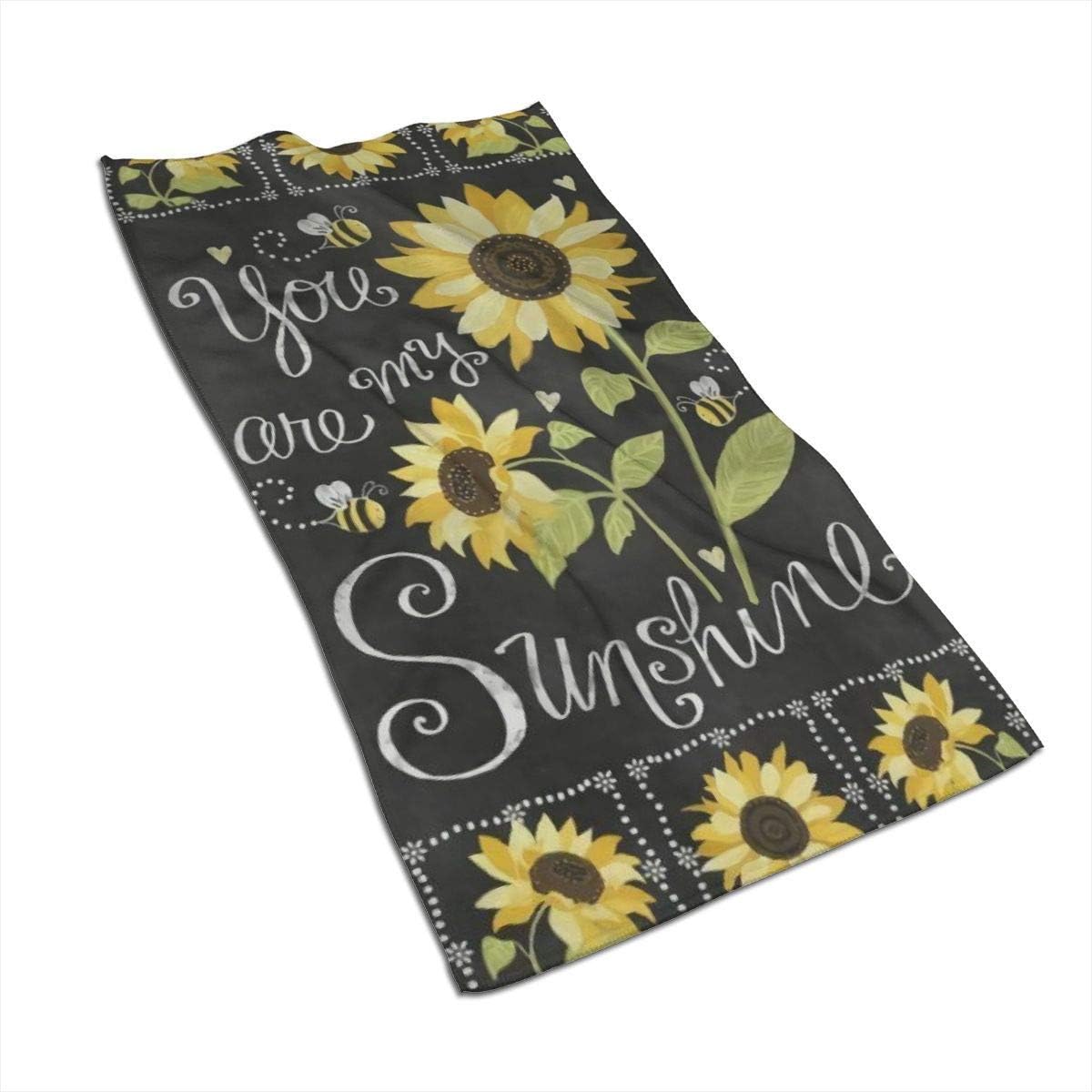 Aeykis Stylish You Are My Sunshine Sunflowers Print Hand Towels Towel